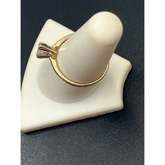 Kay Jewelry Vint Estate Prong Pear 14K Gold Solitaire .30-.40 Diamond Ring Sz 8 - Picture 6 of 16